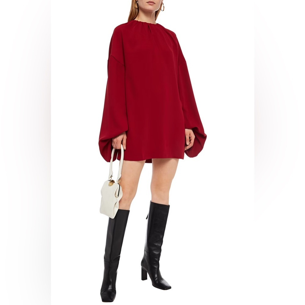 SARA BATTAGLIA
Gathered crepe de chine mini dress